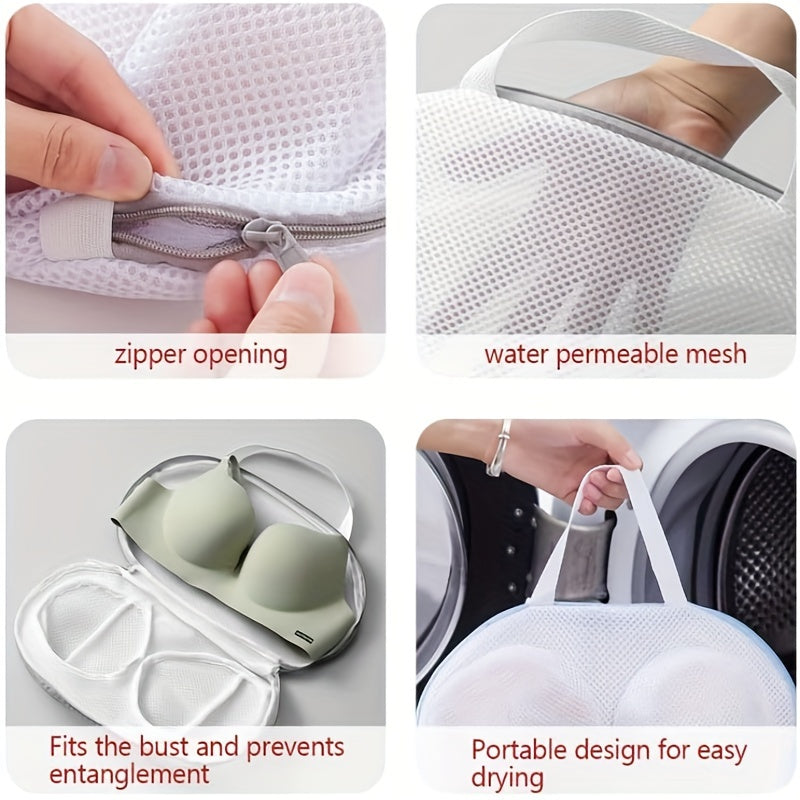 2/3pcs Bra Washing Bags, Laundry Bag, Large Bra Wash Guard Bags For Washing Machine, Fits All Cups, Anti-Deformation Bra Wash Bags, Underwear Bags For Washing (Grey, Blue)