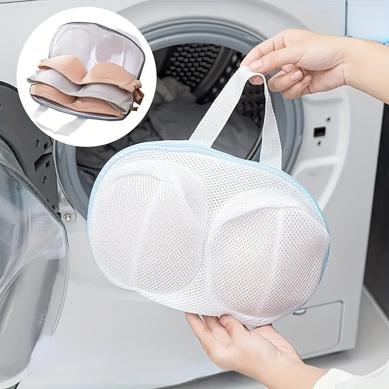 2/3pcs Bra Washing Bags, Laundry Bag, Large Bra Wash Guard Bags For Washing Machine, Fits All Cups, Anti-Deformation Bra Wash Bags, Underwear Bags For Washing (Grey, Blue)