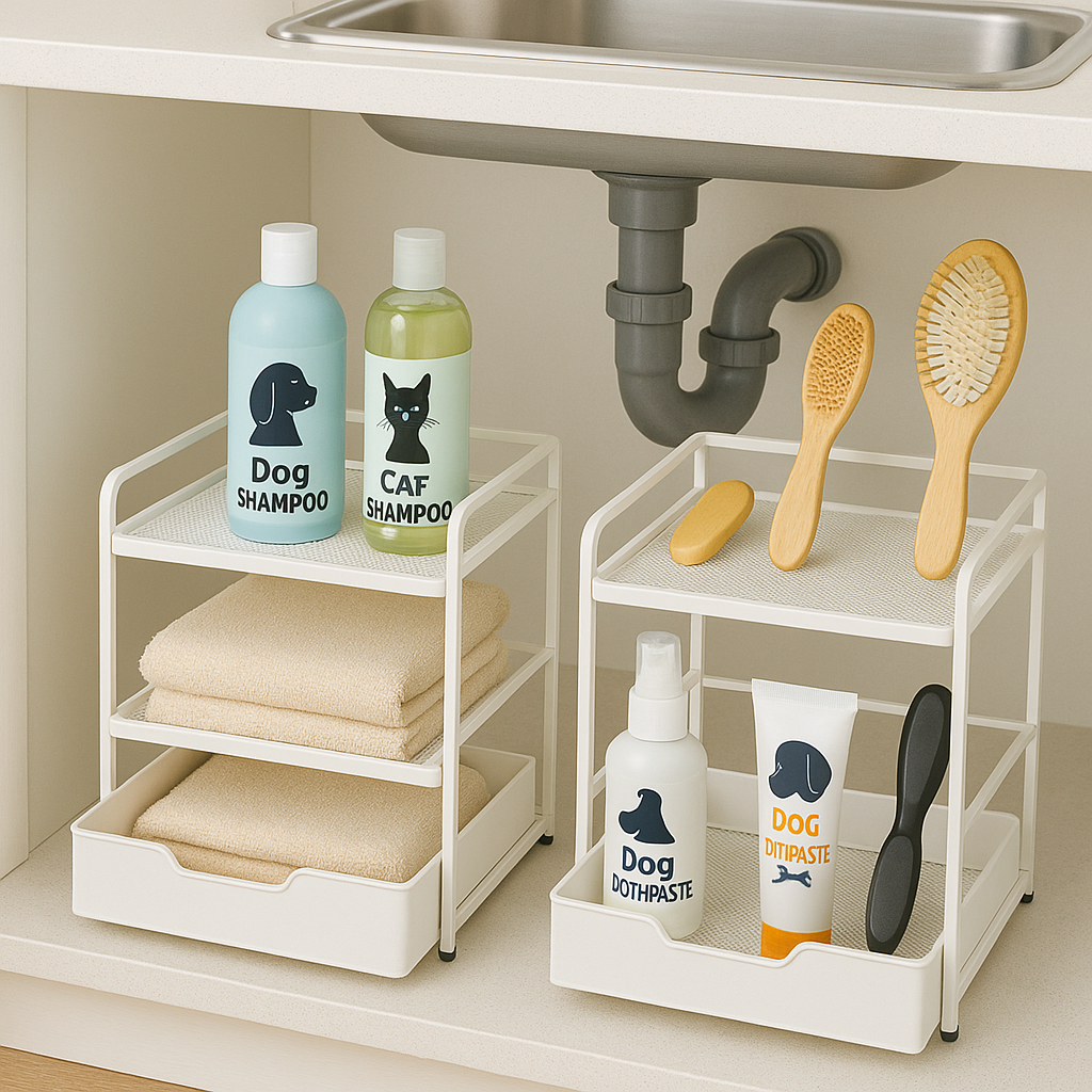 Dog Grooming Under Sink Organizer 🧼🐩🪥
