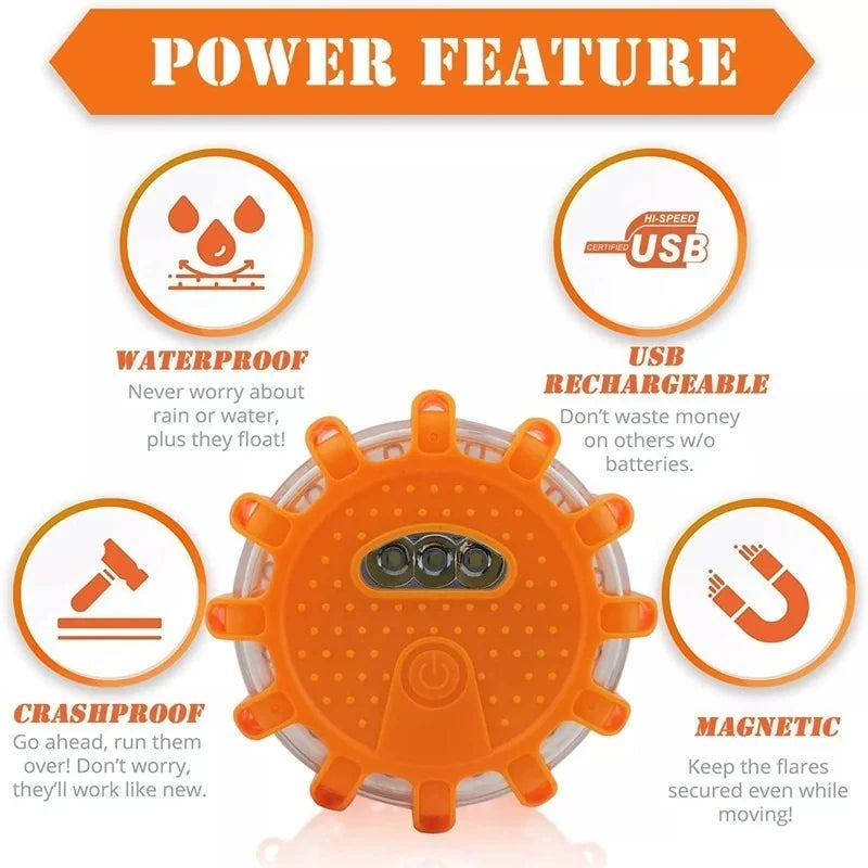 3Pk Emergency Road Flares 🌟 Be Visible, Be Safe