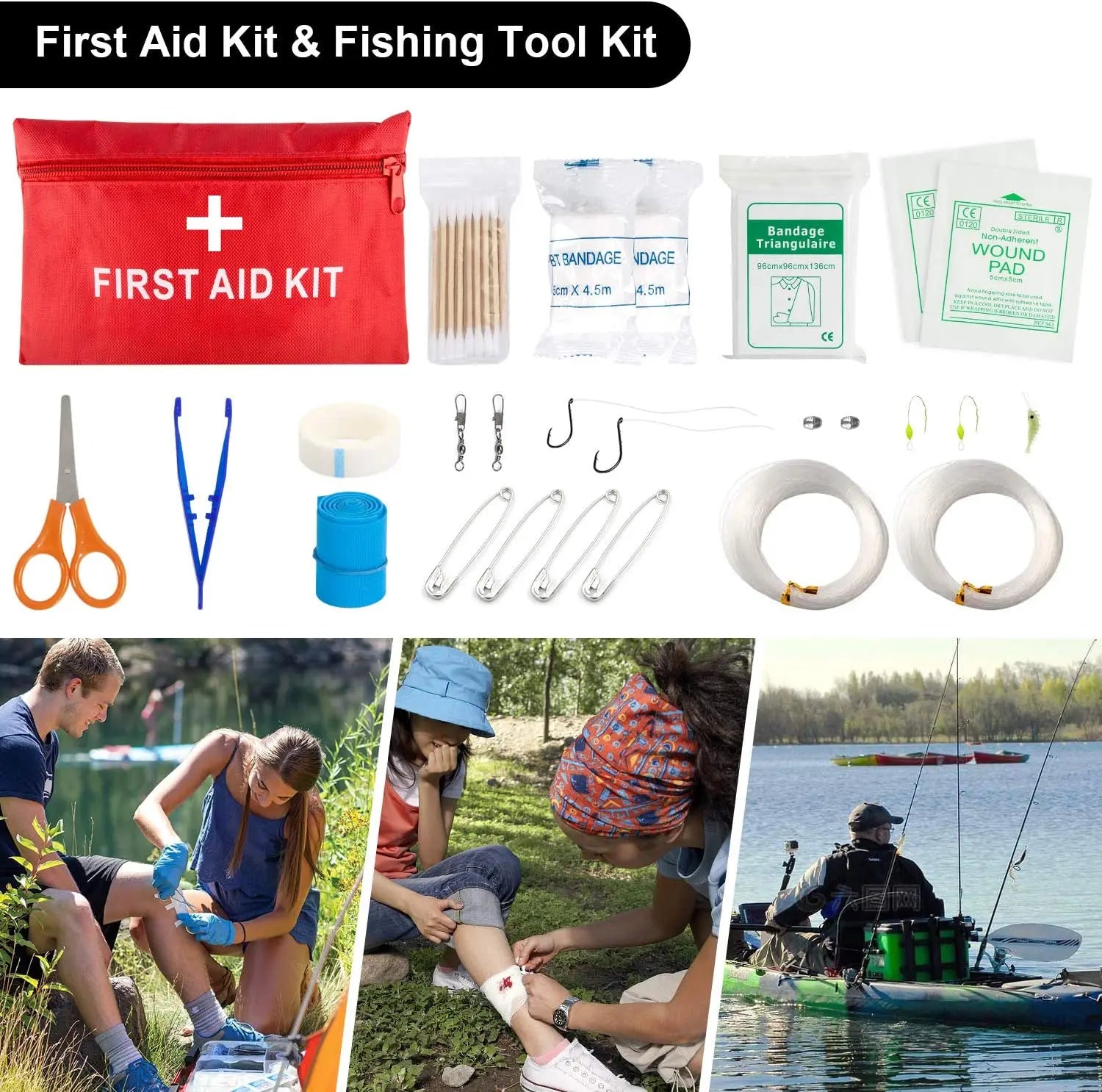 Tactical First Aid Kit Outdoor survival tool set multifunctional Car Acessories Emergency Survival Kits Camping Equipments