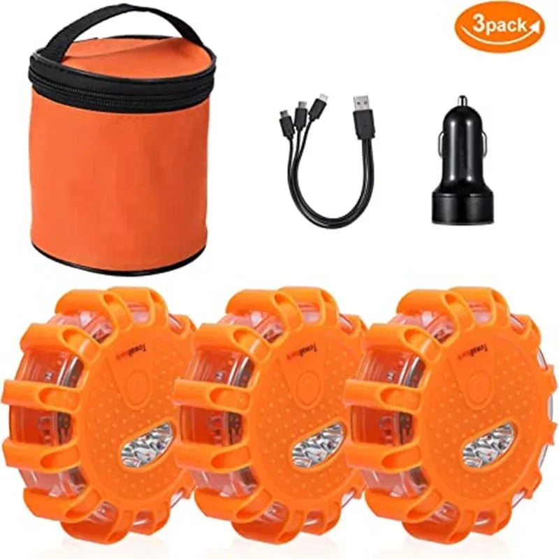 3Pk Emergency Road Flares 🌟 Be Visible, Be Safe