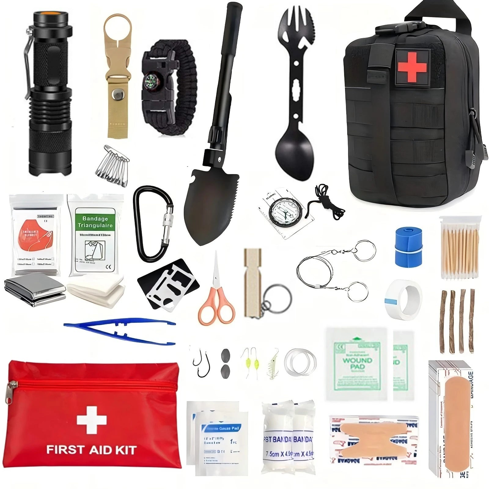 Tactical First Aid Kit Outdoor survival tool set multifunctional Car Acessories Emergency Survival Kits Camping Equipments