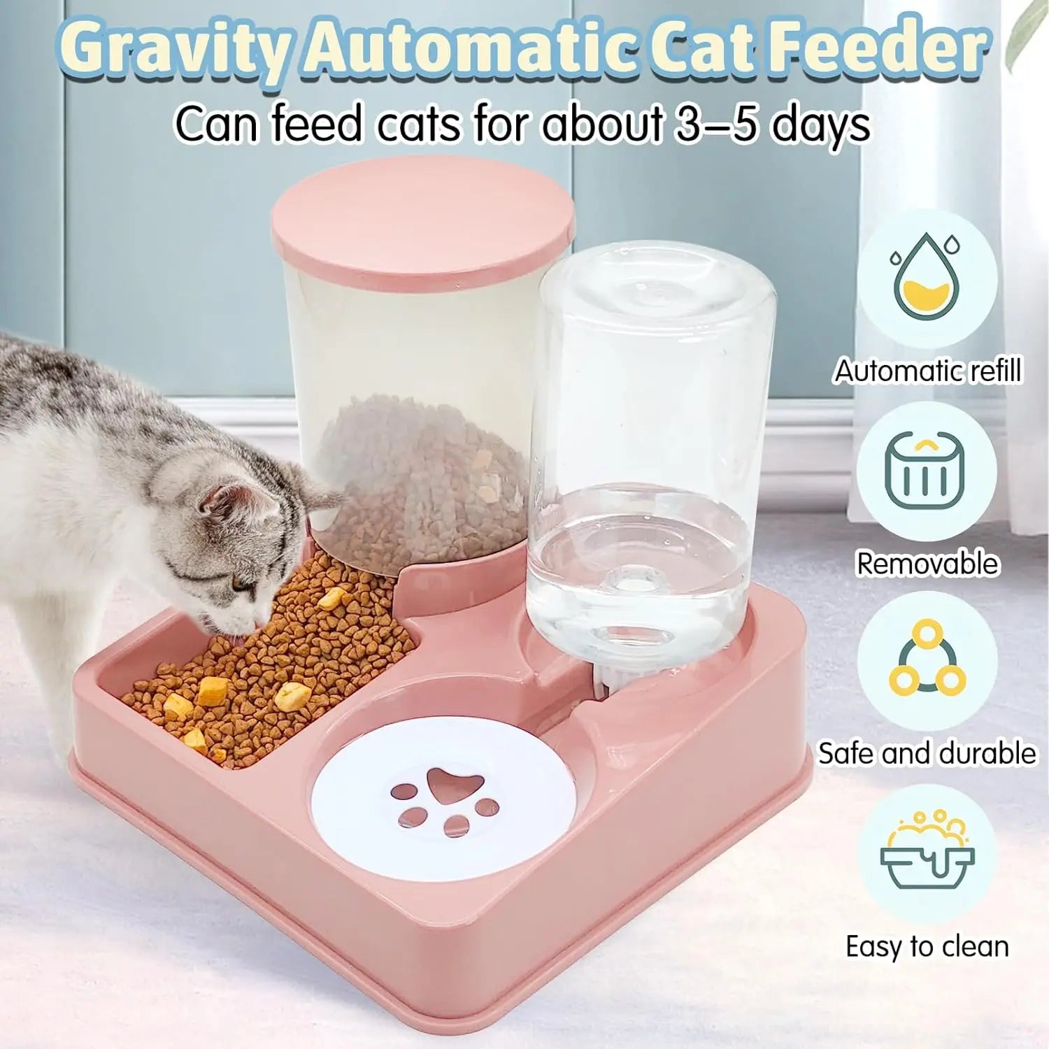 Automatic Cat Food & Water Dispenser πββ¬π