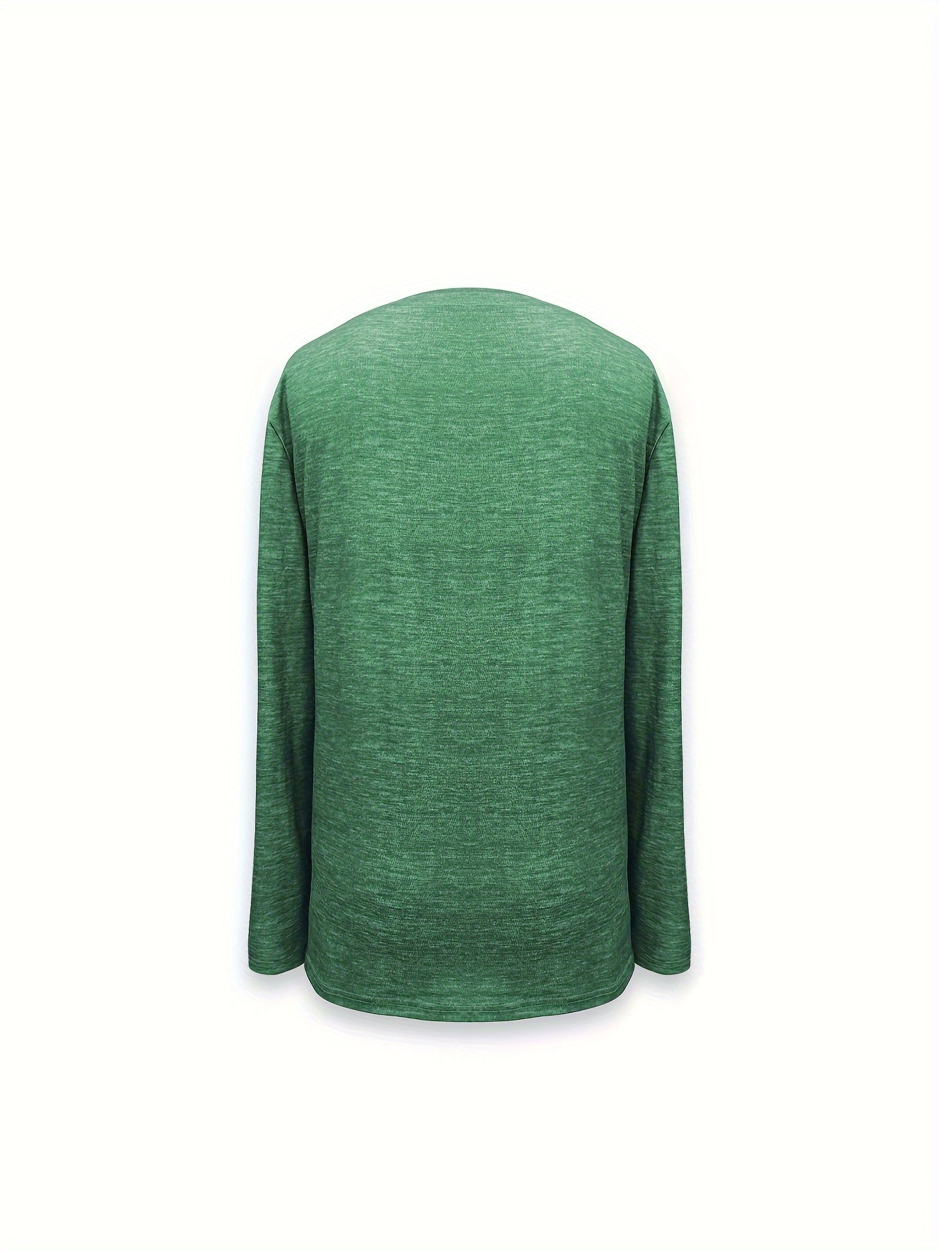 Dog & Paw Print T-shirt, Casual Long Sleeve Top For Spring & Fall, Women's Clothing