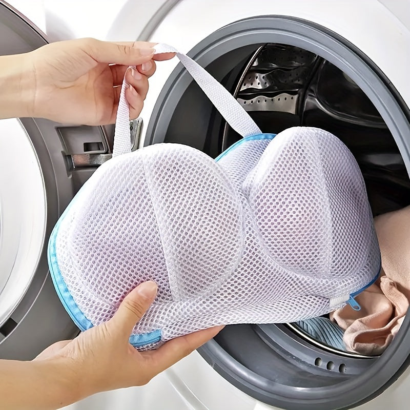 2/3pcs Bra Washing Bags, Laundry Bag, Large Bra Wash Guard Bags For Washing Machine, Fits All Cups, Anti-Deformation Bra Wash Bags, Underwear Bags For Washing (Grey, Blue)