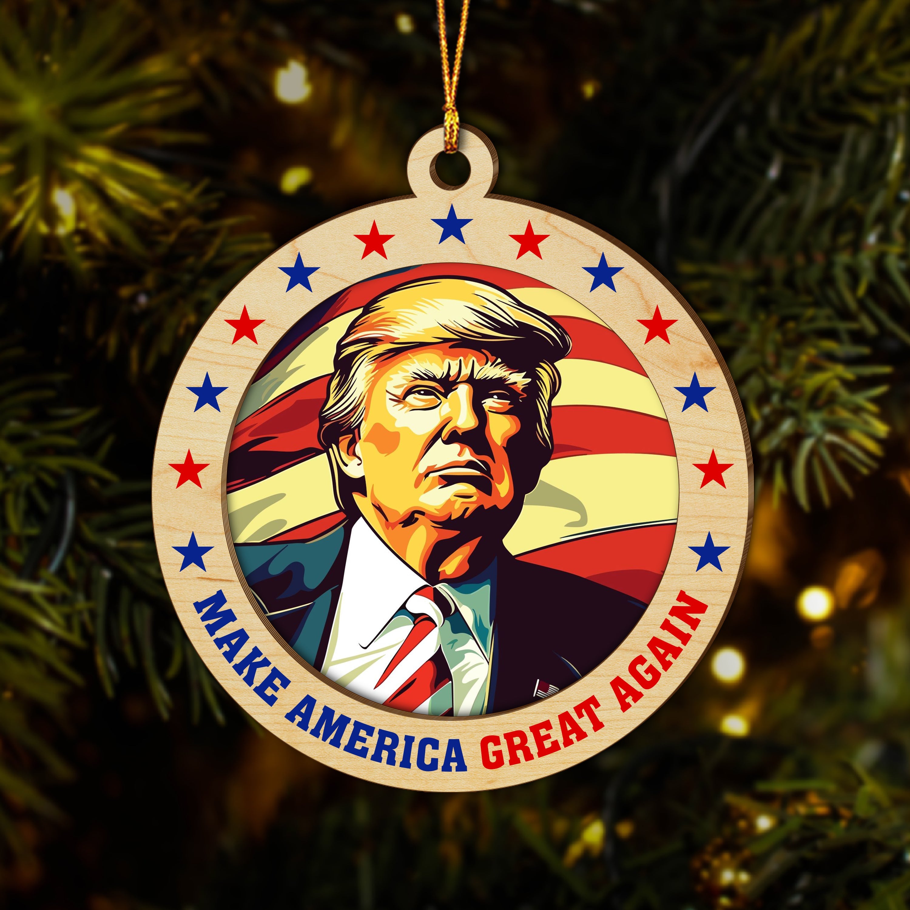 I'm Voting For The Felon Trump 2024 Wood Ornament TH10 62991