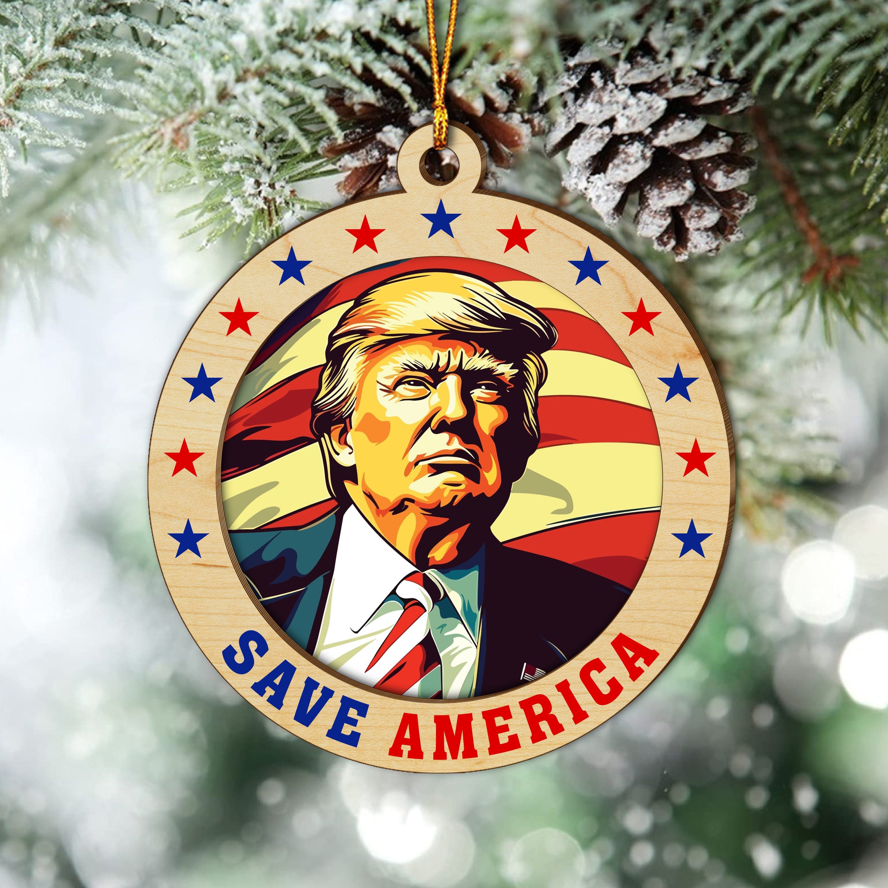 I'm Voting For The Felon Trump 2024 Wood Ornament TH10 62991