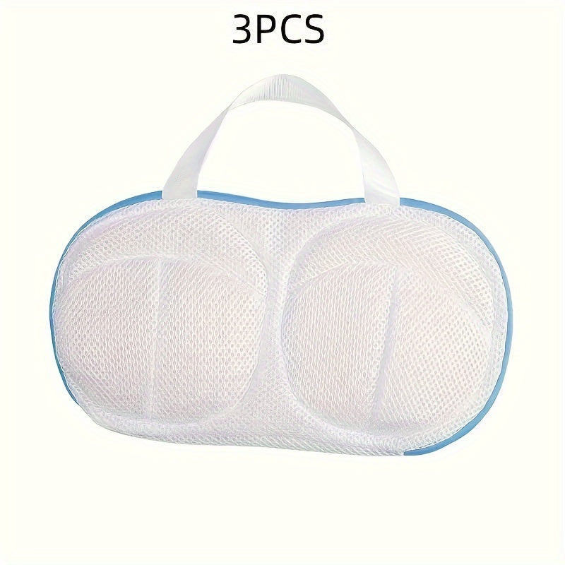 2/3pcs Bra Washing Bags, Laundry Bag, Large Bra Wash Guard Bags For Washing Machine, Fits All Cups, Anti-Deformation Bra Wash Bags, Underwear Bags For Washing (Grey, Blue)