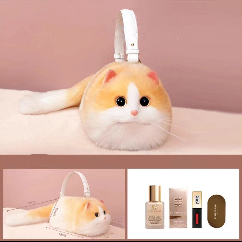 Women's Cute Handmade Cat Doll Bag