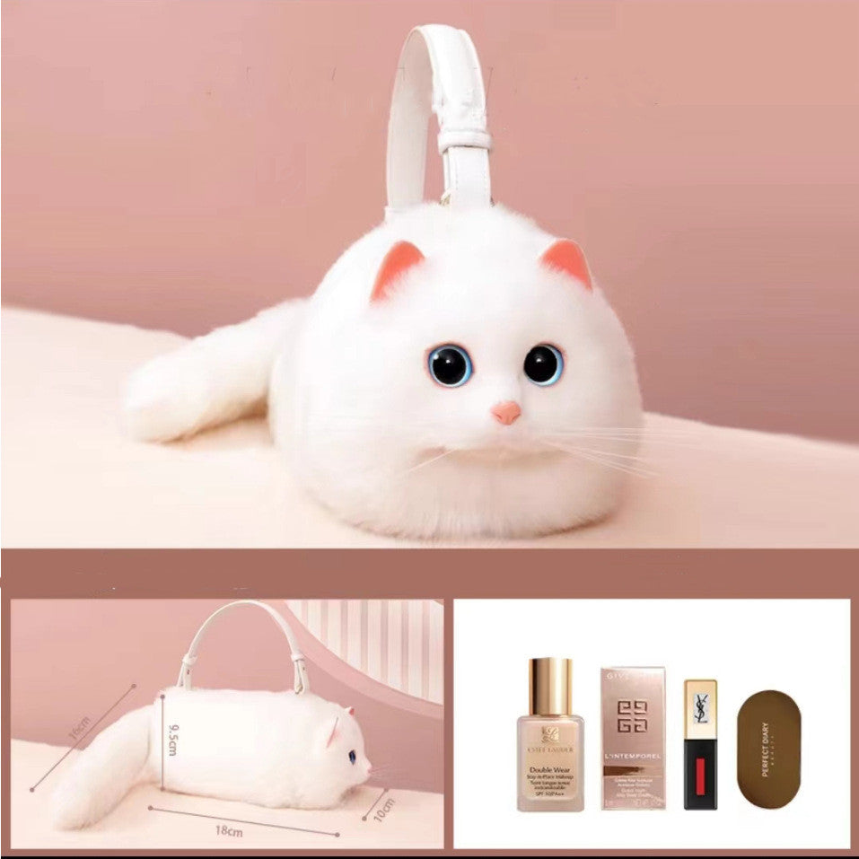 Women's Cute Handmade Cat Doll Bag