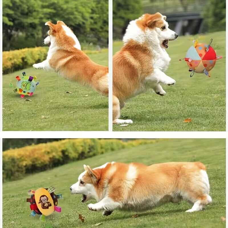 🏀 Interactive Plush Ball Dog Toy – Built for Play & Tough Chewers! 🐶