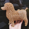 Luxury poodles Designer Animal Crystal Clutch Evening Bags Lovely Golden Dog Wedding Purse Women Party Purse Day Clutches SM97