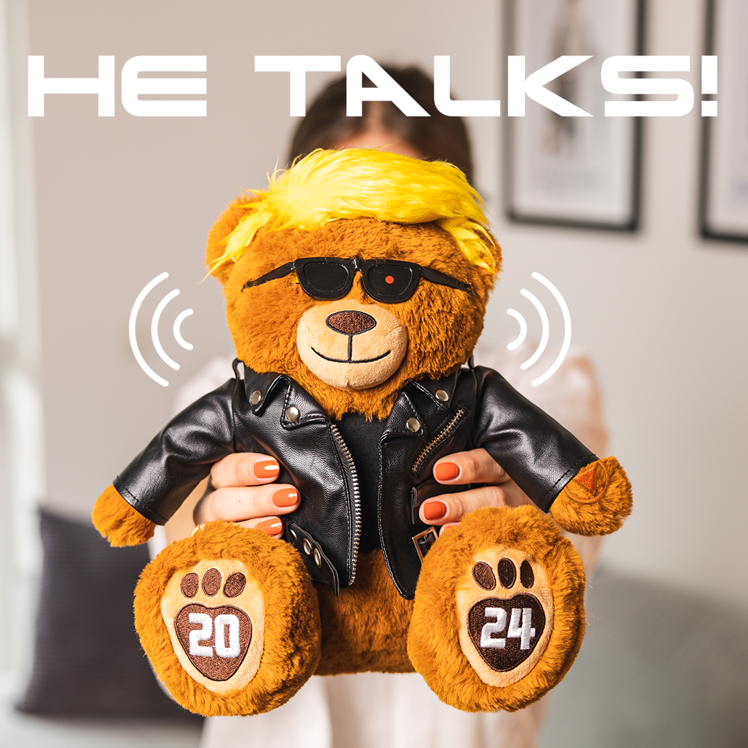 Talking Trumpinator Teddy Bear - Says 10 Phrases (Pre-Order Expected to Ship in October)