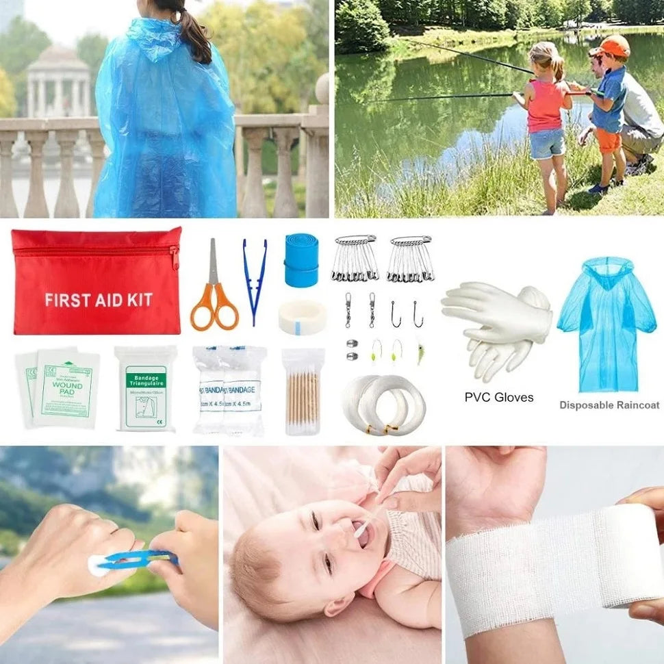 Survival Kit Professional Survival Gear 200 in 1 Emergency Tactical First Aid Kit Outdoor Trauma Bag for Men Adventure Hunting