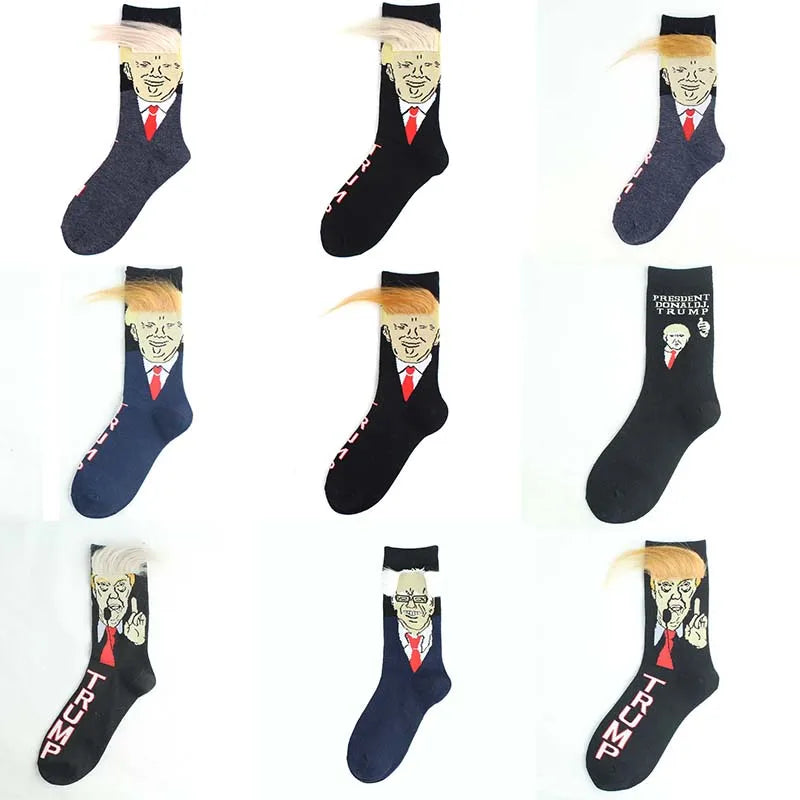 🟠Donald Trump "2024 PRESIDENTIAL SOCKS" with HAIR! 👱🏼‍♂️