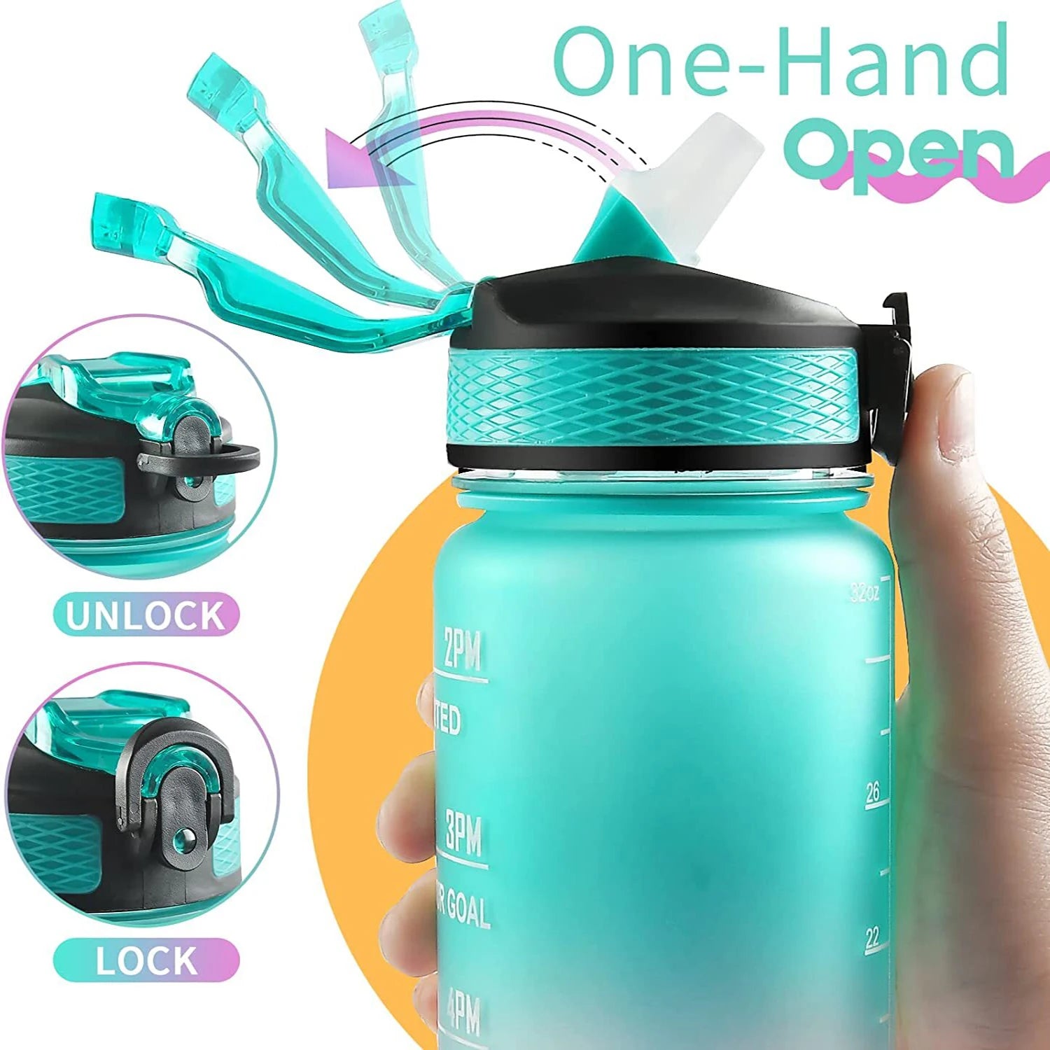 💧1 Ltr Hydrate & Rejuvenate Water Bottle