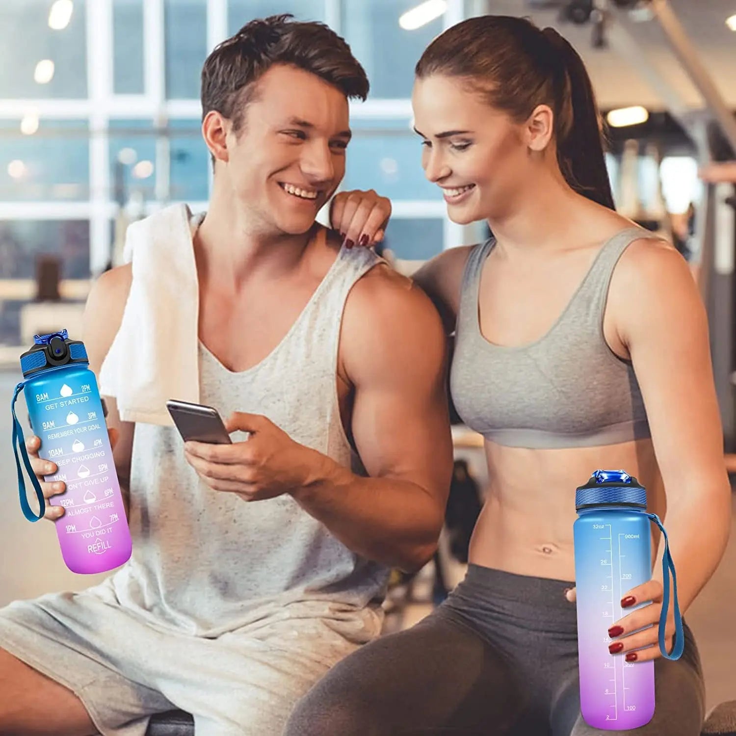 💧1 Ltr Hydrate & Rejuvenate Water Bottle