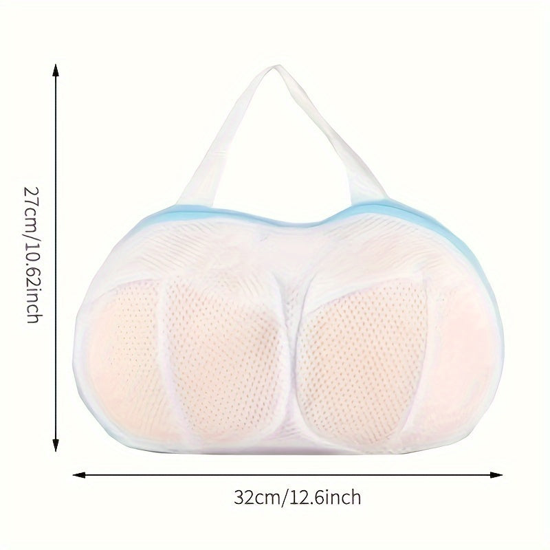 2/3pcs Bra Washing Bags, Laundry Bag, Large Bra Wash Guard Bags For Washing Machine, Fits All Cups, Anti-Deformation Bra Wash Bags, Underwear Bags For Washing (Grey, Blue)