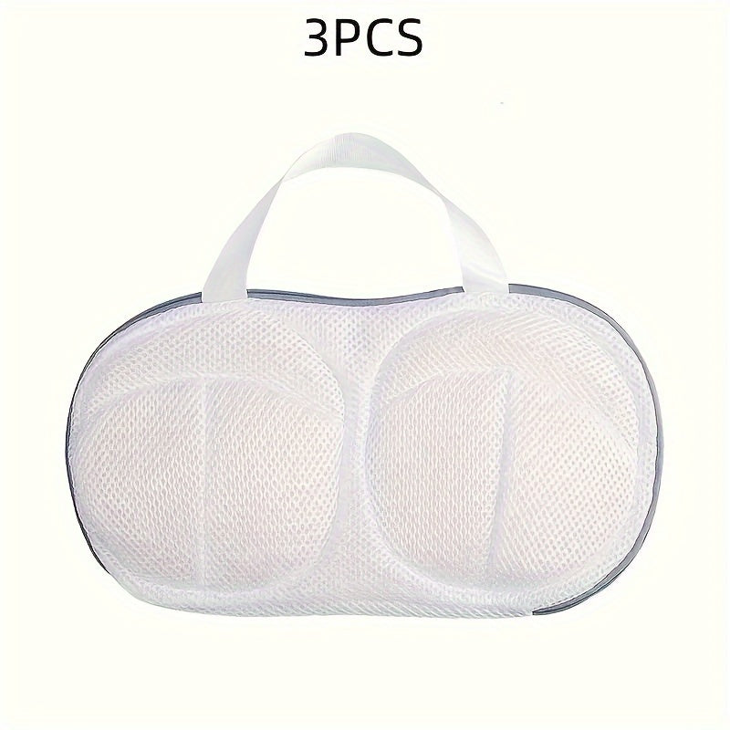 2/3pcs Bra Washing Bags, Laundry Bag, Large Bra Wash Guard Bags For Washing Machine, Fits All Cups, Anti-Deformation Bra Wash Bags, Underwear Bags For Washing (Grey, Blue)