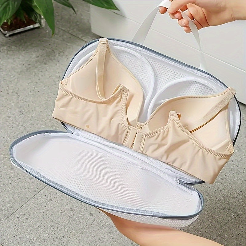 2/3pcs Bra Washing Bags, Laundry Bag, Large Bra Wash Guard Bags For Washing Machine, Fits All Cups, Anti-Deformation Bra Wash Bags, Underwear Bags For Washing (Grey, Blue)