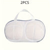 2/3pcs Bra Washing Bags, Laundry Bag, Large Bra Wash Guard Bags For Washing Machine, Fits All Cups, Anti-Deformation Bra Wash Bags, Underwear Bags For Washing (Grey, Blue)