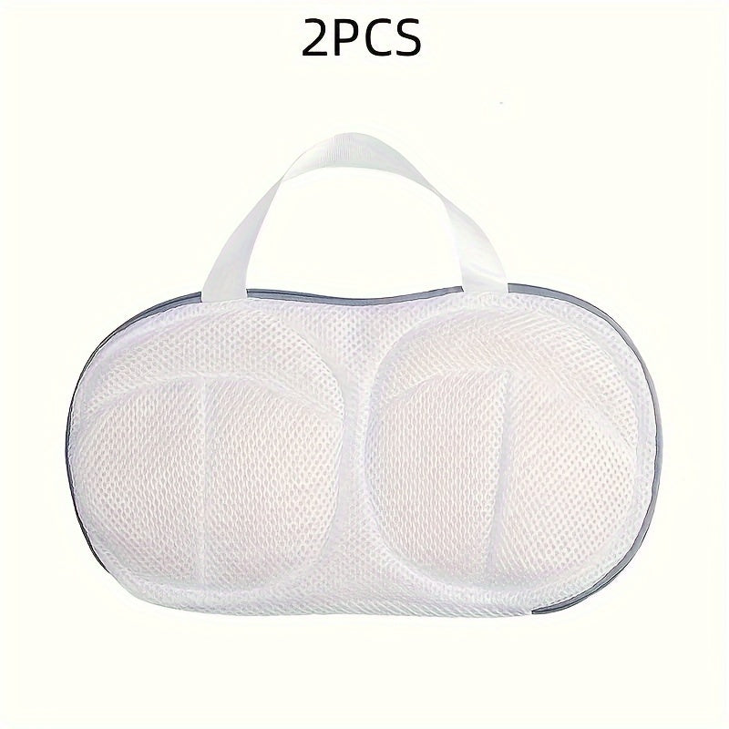 2/3pcs Bra Washing Bags, Laundry Bag, Large Bra Wash Guard Bags For Washing Machine, Fits All Cups, Anti-Deformation Bra Wash Bags, Underwear Bags For Washing (Grey, Blue)