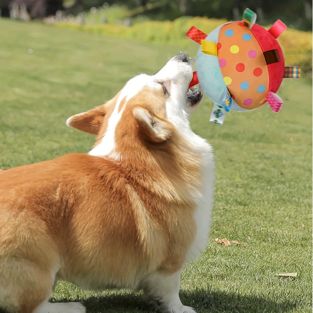 🏀 Interactive Plush Ball Dog Toy – Built for Play & Tough Chewers! 🐶