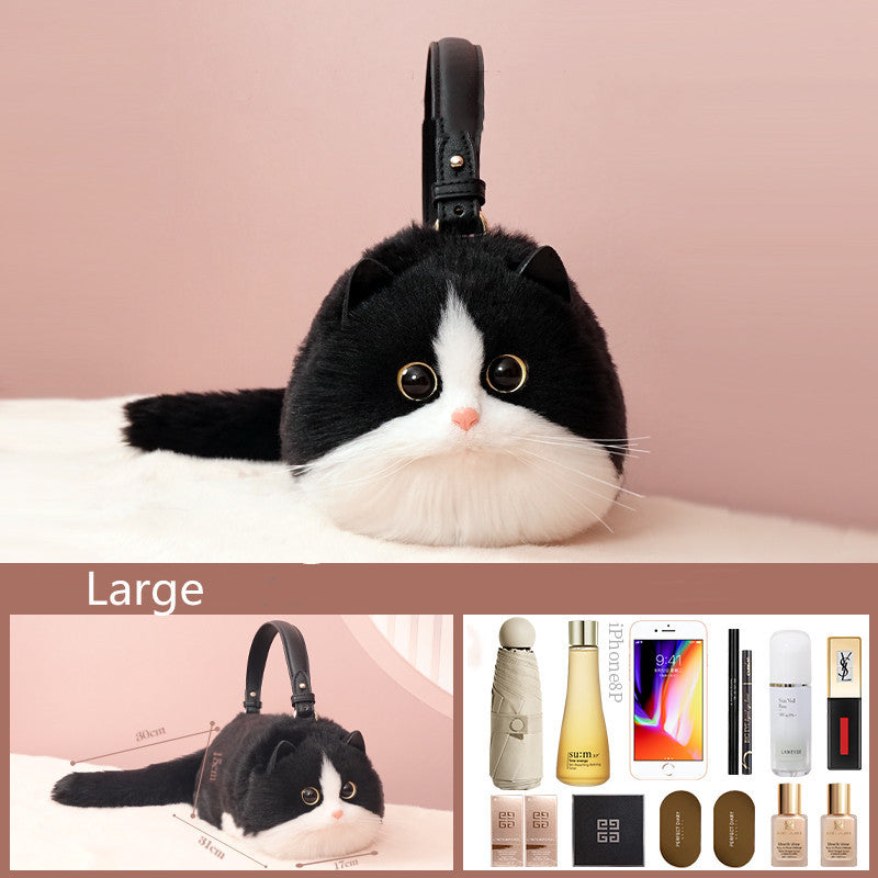 Women's Cute Handmade Cat Doll Bag